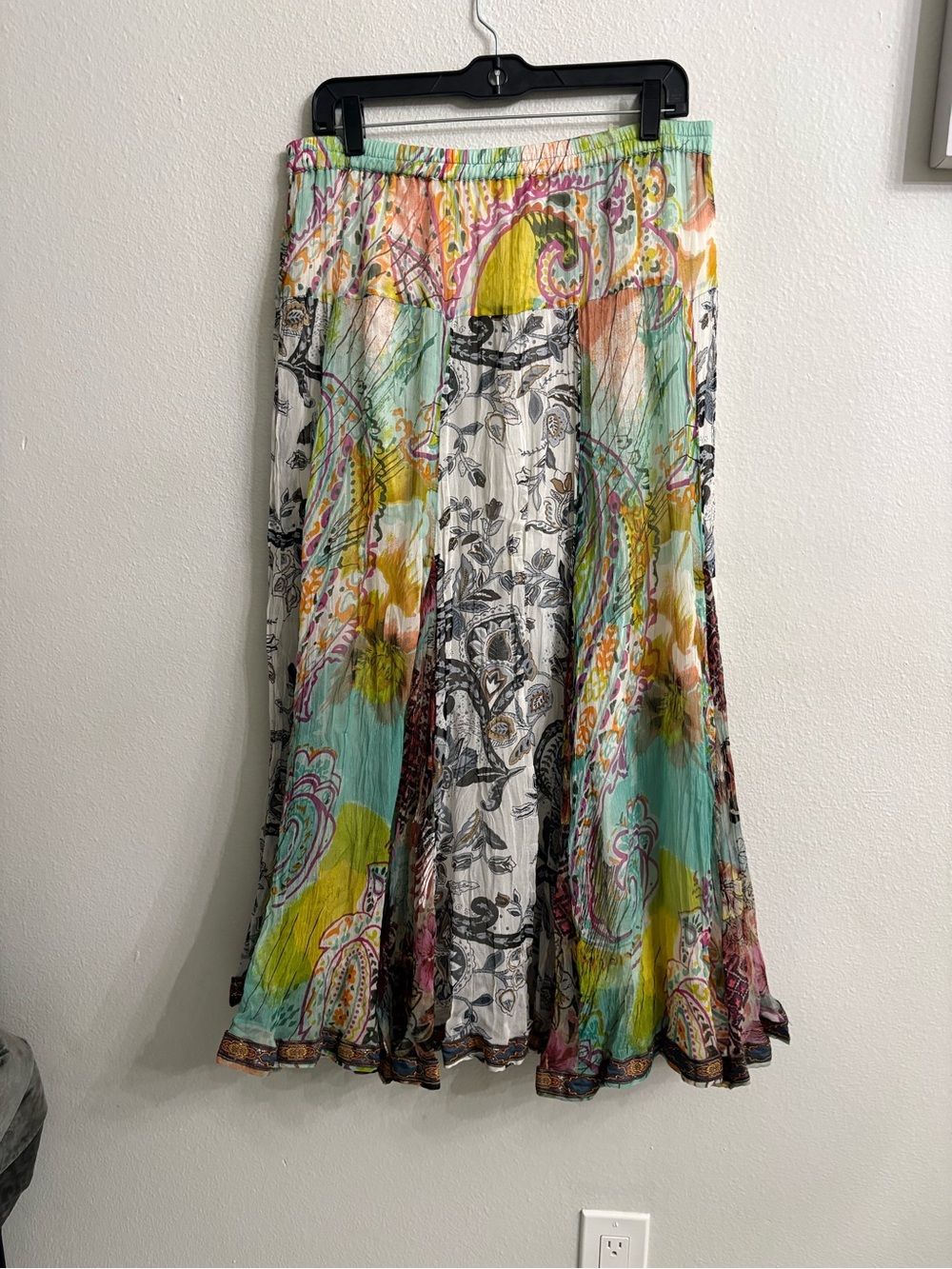 Anu By Natural Vintage Patchwork
Maxi Skirt L Scarf Flowy Boho - Picture 2 of 9